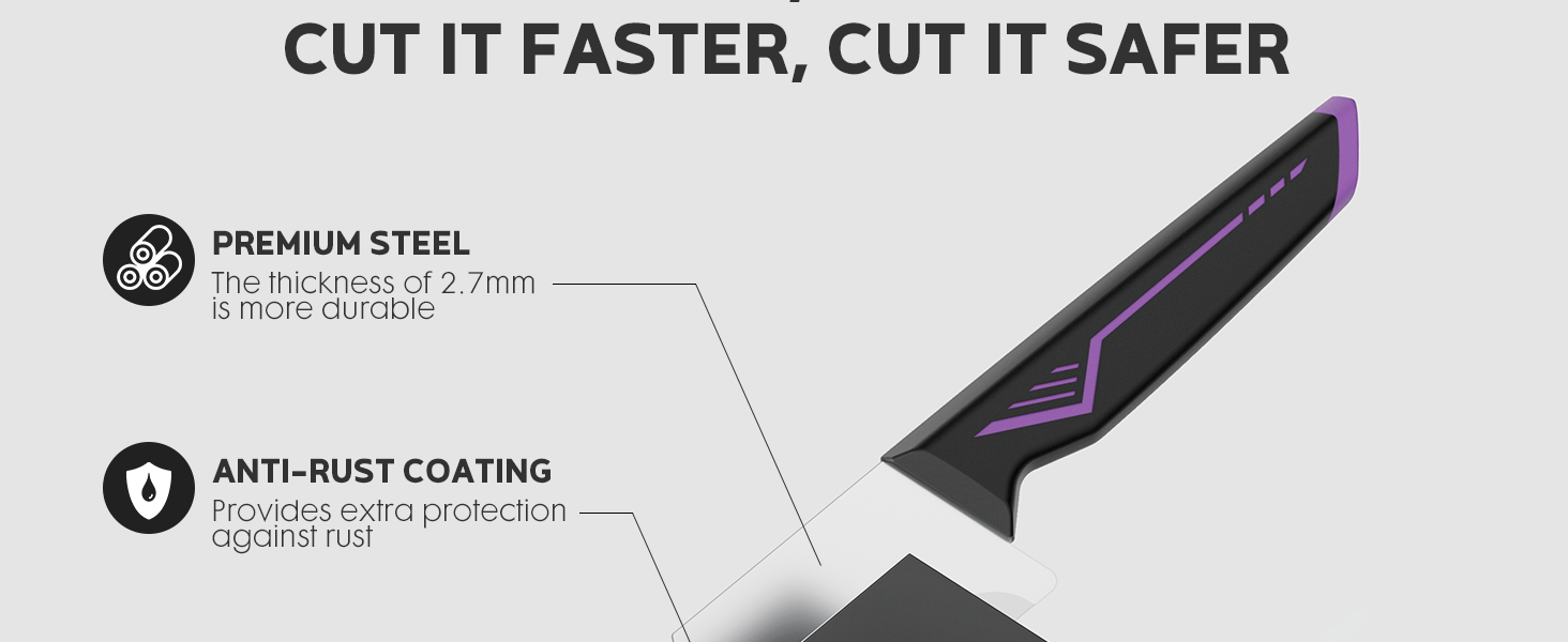 Knife Set - 15 PCS Kitchen Knife Set with Built-in Knife Sharpener Block - Stainless Steel Knife Block Set - Dishwasher Safe, Elegant Box for Men Women