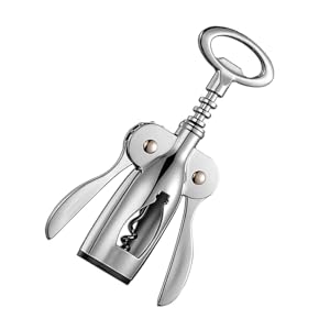 Red Wine Corkscrew Wing Corkscrew for Opening Zinc Alloy Wine Opener with Foil Cutter Gift and Parties