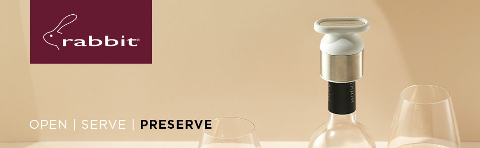 Rabbit Champagne and Wine Sealer, Champagne Preserver, Air-Tight Seal