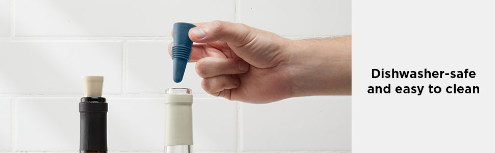 Rabbit Wine Stoppers and Beverage Bottle Stoppers, Silicone Set of 4