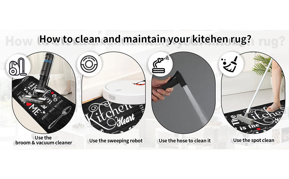 Farmhouse Kitchen Rules Rug 2 Piece Set,Rustic Decor Kitchen Rugs, Non-Slip Absorbent Washable Floor Mats Home Indoor Runner 17×30+17×47 Inches