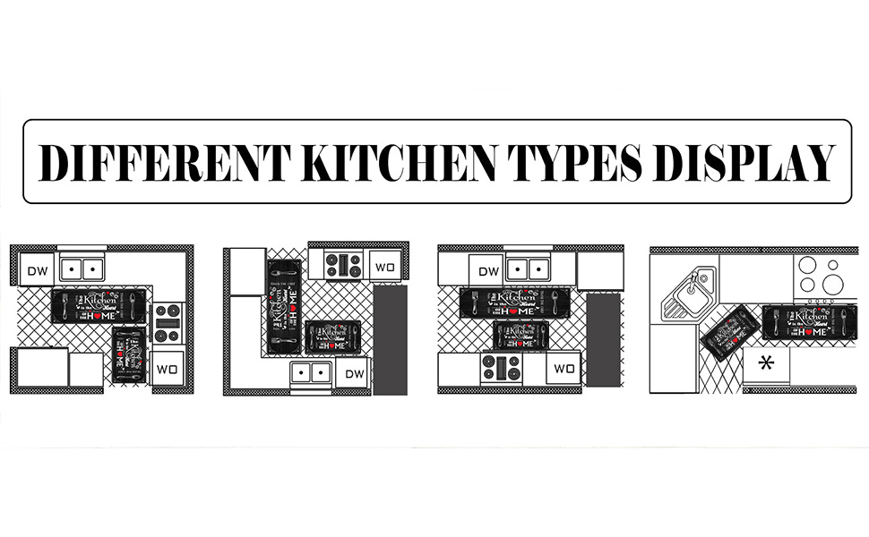 Farmhouse Kitchen Rules Rug 2 Piece Set,Rustic Decor Kitchen Rugs, Non-Slip Absorbent Washable Floor Mats Home Indoor Runner 17×30+17×47 Inches