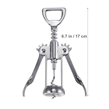 Plated Winged Corkscrew Wine Opener Silver Wine Bottle Opener for Effortless Cork Removal Simple Practical Design for Home