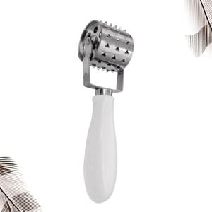Stainless Steel Roll Meat Tenderizer Handle for Beef Chicken Pork Kitchen Tool for Tenderizing and Flattening Suitable for Home Chefs