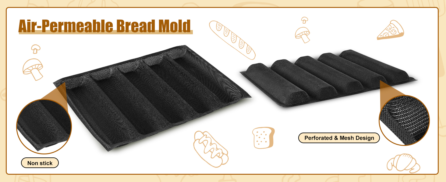 KR KITCHENRAKU Upgraded Silicone Perforated Baking Forms 13.4