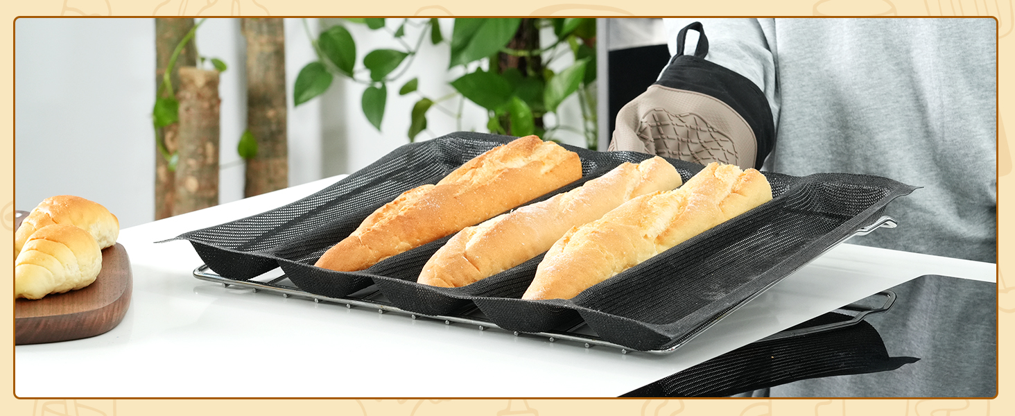 KR KITCHENRAKU Upgraded Silicone Perforated Baking Forms 13.4