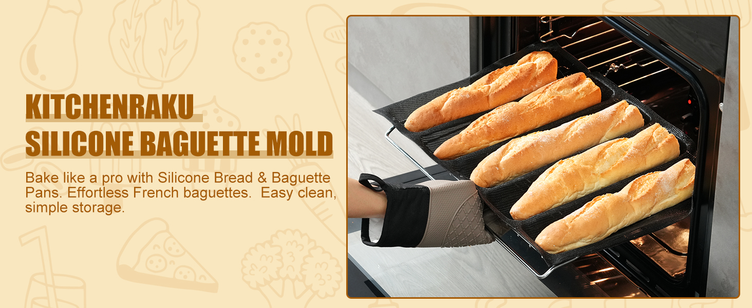 KR KITCHENRAKU Upgraded Silicone Perforated Baking Forms 13.4