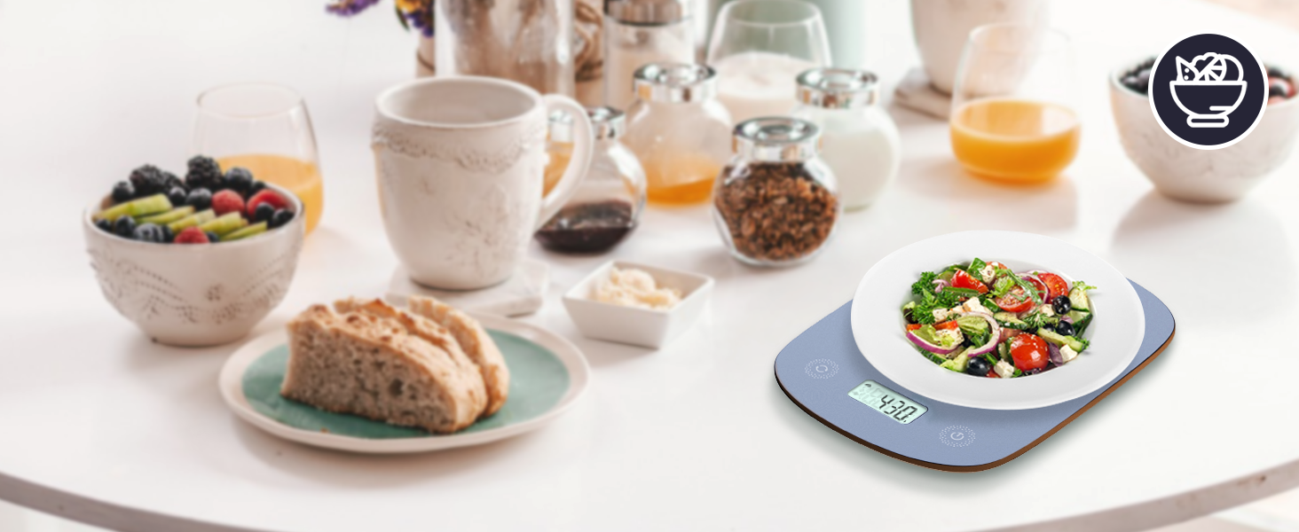 Digital Food Scale 11lb/0.1oz, Digital Kitchen Scale Weight in Grams & Oz, Cook Scale for Baking and Meal Prep, 6 Units with Tare Function, LCD Display (Purple)