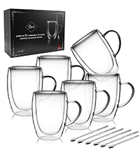 LIBWYS Glass Measuring Cup, 1000ml (32oz)+500ml (16oz) with Anti-slip Silicone Pad, Heat-resistant Borosilicate Glass Liquid Measuring Cup
