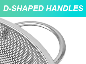 Stainless Steel Colander, 3-Quart Micro-Perforated Metal Colander Strainer with Handle for Kitchen/Draining Pasta/Rinsing Vegetables Fruits,Dishwasher Safe - 8.8 Inches