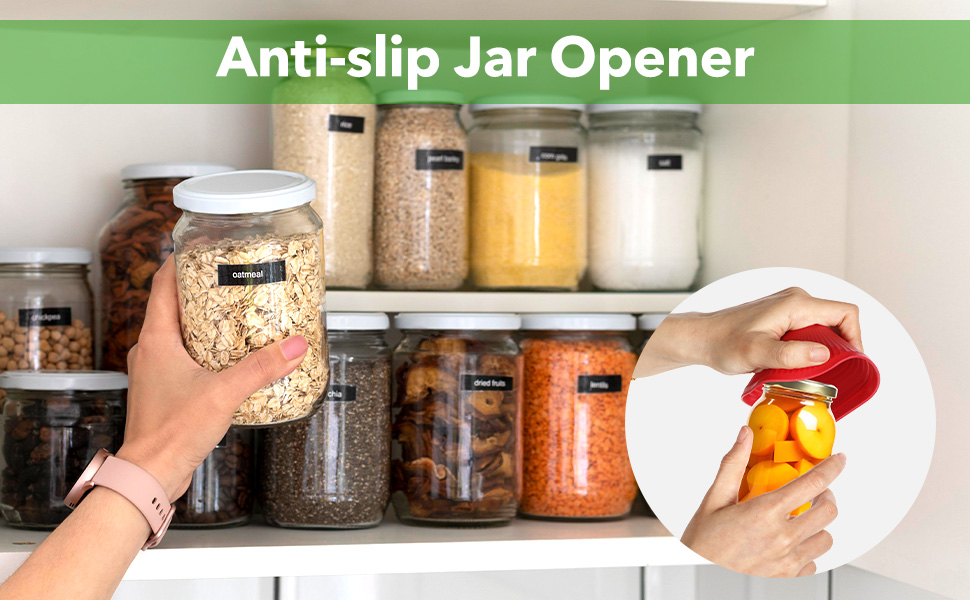 3PCs Rubber Jar Openers, Multi-Function Bottle Opener Gripper Pad for Seniors with Arthritis Weak Hands, Non-Slip Jar Grippers for Easy Opening Jars, Kitchen Easy Top Opener Tool