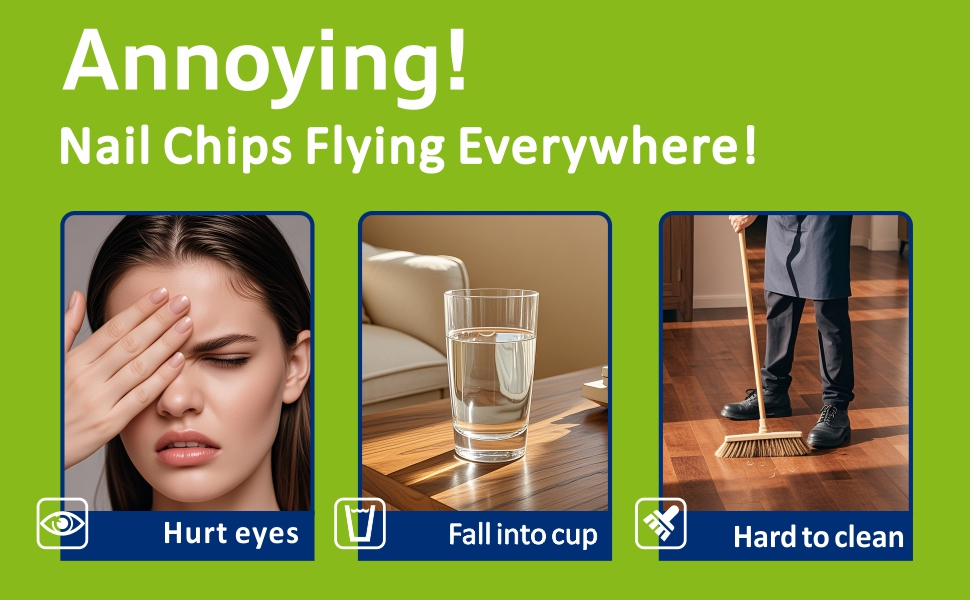 DIGNITY Nail Clippers for Men Women Seniors with Catcher and Safety Lock,Wide Jaw Opening,Thick Fingernail Toenail Clipper Set, Slanted Edge Nail Clippers,Ear Picker,Nail File,with Case,4 Pcs Set