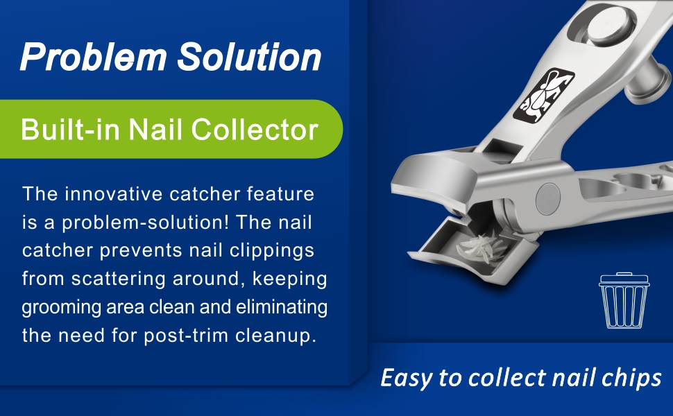 DIGNITY Nail Clippers for Men Women Seniors with Catcher and Safety Lock,Wide Jaw Opening,Thick Fingernail Toenail Clipper Set, Slanted Edge Nail Clippers,Ear Picker,Nail File,with Case,4 Pcs Set