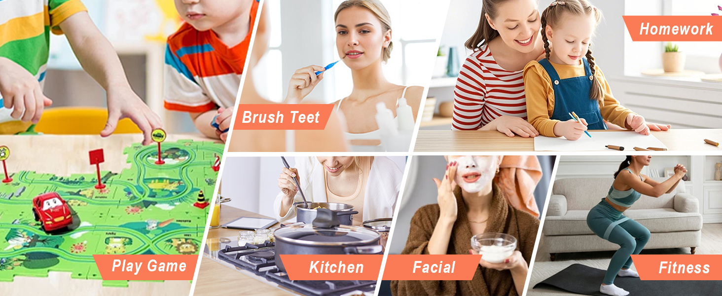 Dual Kitchen Timer Digital - Large Display, Easy to Use and Read, Cooking Timer for Kitchen with Alarm, Magnetic Back, Loud & Silent and Count Up/Countdown Modes, Replaceable AAA Battery