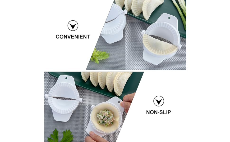DECHOUS 3Pcs Small Dumpling Maker Press Mold Reusable Kitchen Empanada Press Plastic Dumpling Pastry Press, Easy to Use, for Pierogi, Pastelitos, Calzone, Turnovers