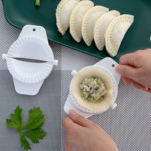 DECHOUS 3Pcs Small Dumpling Maker Press Mold Reusable Kitchen Empanada Press Plastic Dumpling Pastry Press, Easy to Use, for Pierogi, Pastelitos, Calzone, Turnovers