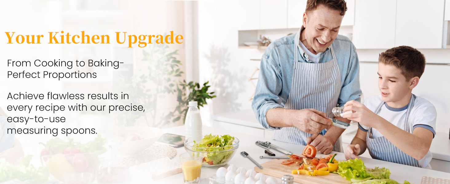 Stainless Steel Measuring Spoons Set of 11, Includes 6 Rectangular Measuring Spoons and 5 Tiny Spoons, Compact Spoons Design for Narrow Spice Jars, Ideal for Dry and Liquid Ingredients