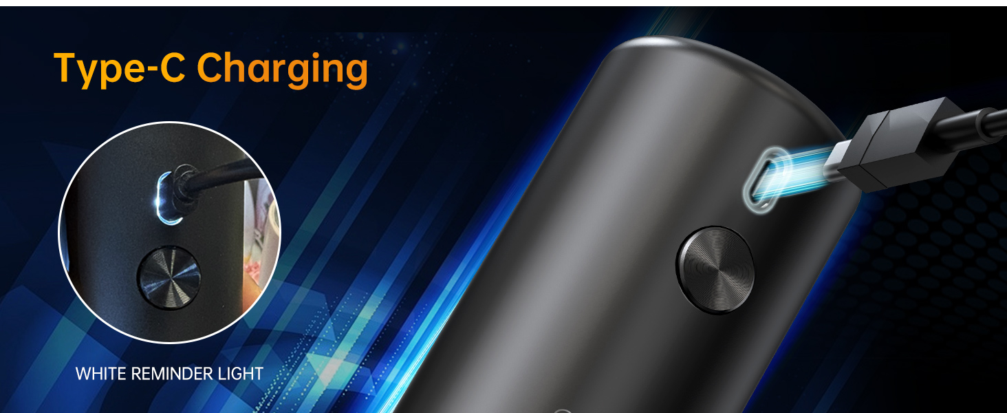 CIRCLE JOY Electric Pepper Grinder Rechargeable, Automatic Pepper Mill with 110ml Container, External Adjustable Coarseness, White Led Light and One-Handed Operation, Black