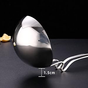 316 Stainless Steel Fat Separator Ladle with Z-Hook, Gravy Separator & Skimmer Spoon for Cooking, Hanging Soup Ladle for Kitchen, Oil Strainer and Grease Skimmer