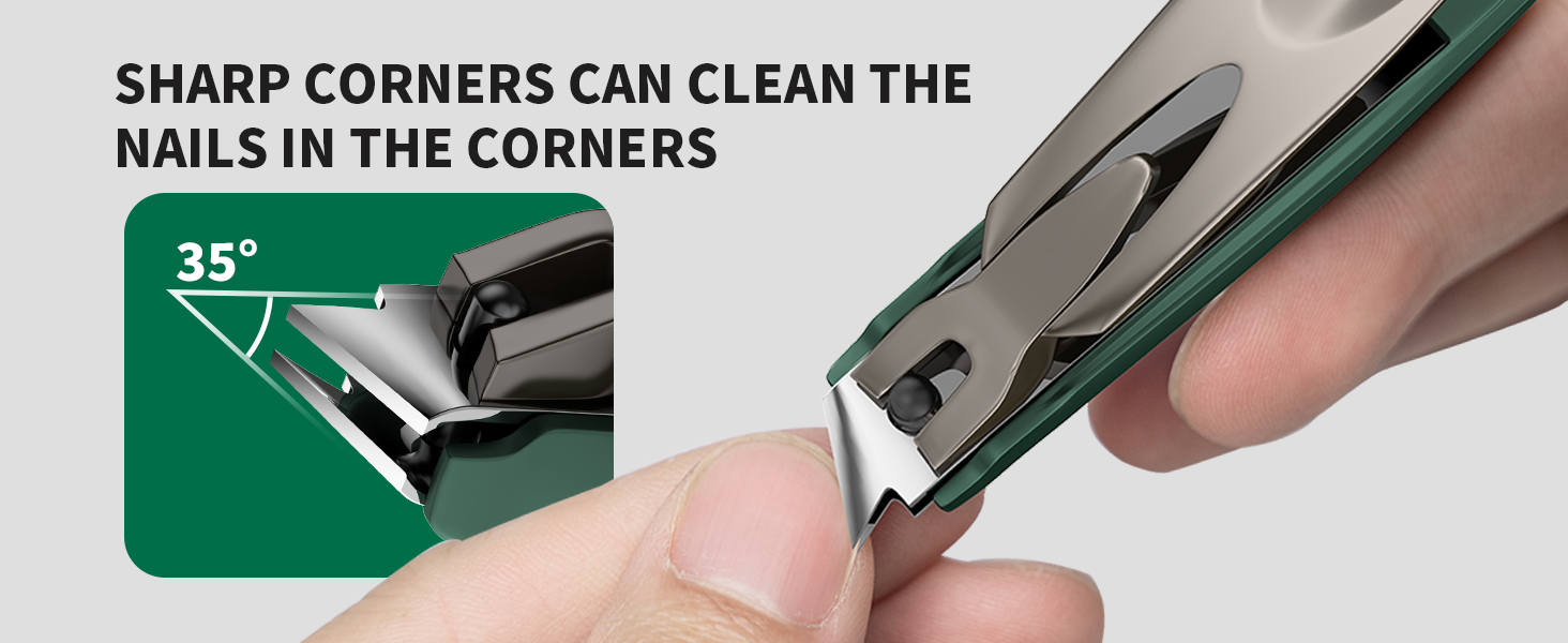 Nail Clippers for Men with Catcher, 2-Pack Large & Small Anti-Splash Nail Clippers for Fingernails & Toenails, Sharp Stainless Steel Heavy-Duty Self-Collecting Nail Cutter for Men Women