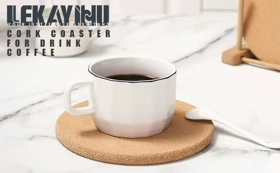 4 Pcs Cork Trivets for Hot Dishes,Placemats Hot Pads for Kitchen Table & Countertop,Heat Resistant Multifunctional Cork Board (6.3inch)