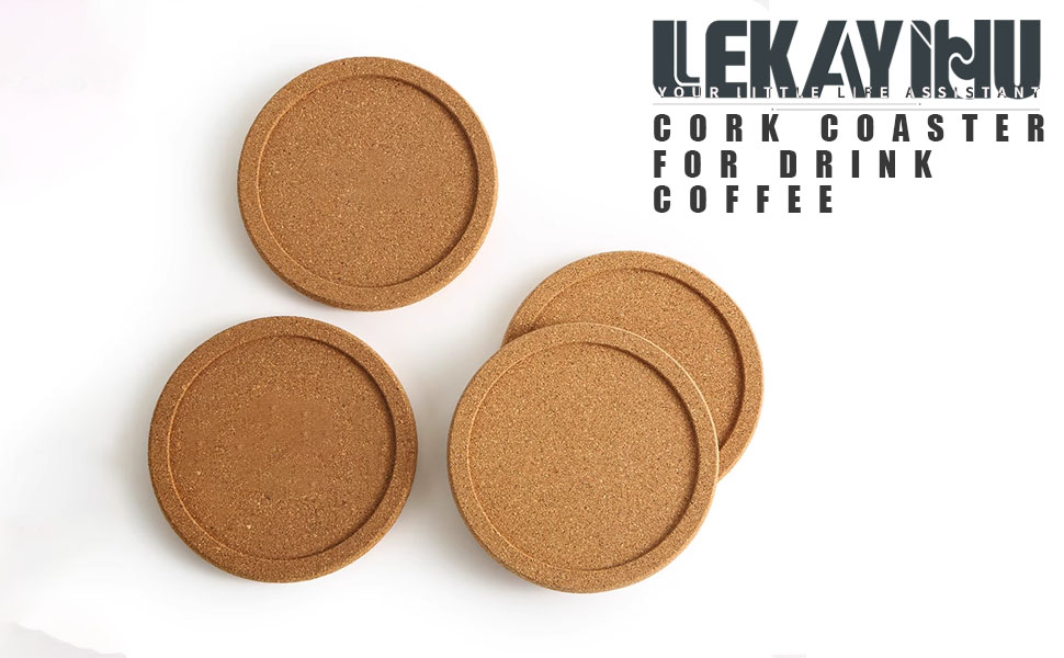 4 Pcs Cork Trivets for Hot Dishes,Placemats Hot Pads for Kitchen Table & Countertop,Heat Resistant Multifunctional Cork Board (6.3inch)