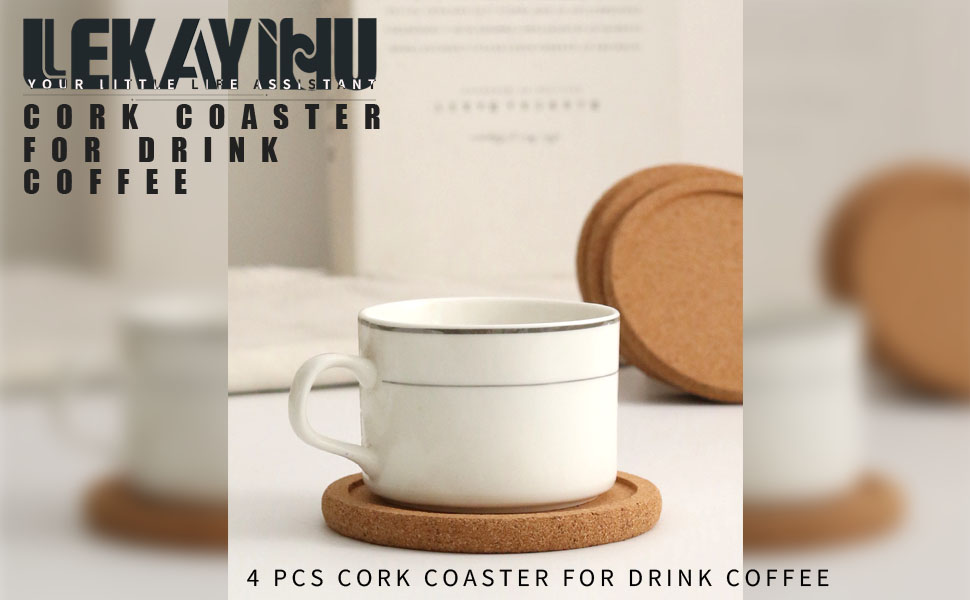 4 Pcs Cork Trivets for Hot Dishes,Placemats Hot Pads for Kitchen Table & Countertop,Heat Resistant Multifunctional Cork Board (6.3inch)