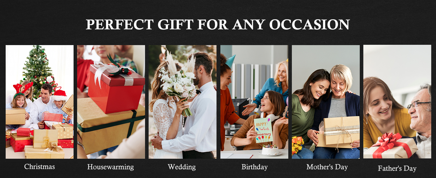 Empune Bamboo Cutting Board Set, Wood Cutting Boards for Kitchen with Holder Wooden Chopping Board for Meal Prep & Serving, Brown