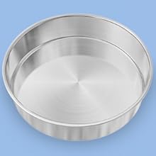 8 Inch Cake Pan Set of 2, Nonstick Stainless Steel Round Layer Cake Baking Pans with 100PCS Parchment Papers, Circle Cake Pan Tins for Birthday Christmas, Non-Toxic & Healthy, Dishwasher Safe