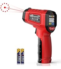 Infrared Thermometer Gun,SQECH Laser Thermometer Gun -58℉~1112℉(-50℃~600℃),Non-Contact Temperature Gun with Adjustable Emissivity&Color Backlight for Cooking, Pizza Oven,BBQ,Fridge,Engine,HVAC(Red)