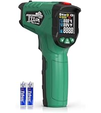 Infrared Thermometer Gun,SQECH Laser Thermometer Gun -58℉~1112℉(-50℃~600℃),Non-Contact Temperature Gun with Adjustable Emissivity&Color Backlight for Cooking, Pizza Oven,BBQ,Fridge,Engine,HVAC(Red)