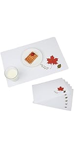 Black Placemats Set of 4 wipeable Washable Wipe Clean Rectangle Table Mats for Indoor Outdoor Rectangular Waterproof Dark Placemat Easy Clean Polypropylene Plastic Place mats (4, Black)