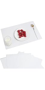 Black Placemats Set of 4 wipeable Washable Wipe Clean Rectangle Table Mats for Indoor Outdoor Rectangular Waterproof Dark Placemat Easy Clean Polypropylene Plastic Place mats (4, Black)