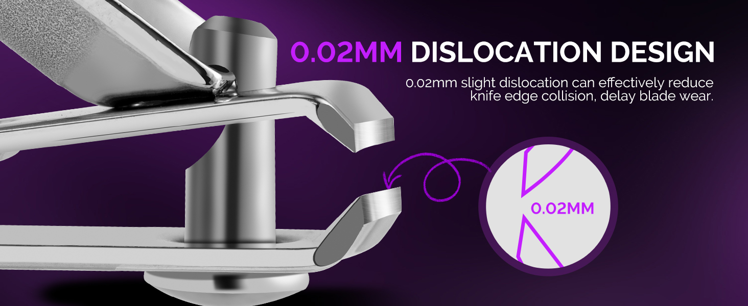 MelodySusie Nail Clippers Set, 2 in 1 Toenail Clippers Nail Clippers for Women, Ultra Sharp Stainless Steel Fingernail Nail Clippers for Men, Nail Cutter, Gifts for Women Men, Purple