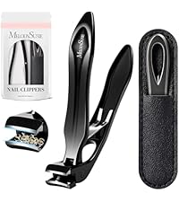 MelodySusie Nail Clippers Set, 2 in 1 Toenail Clippers Nail Clippers for Women, Ultra Sharp Stainless Steel Fingernail Nail Clippers for Men, Nail Cutter, Gifts for Women Men, Purple