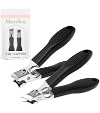 MelodySusie Nail Clippers Set, 2 in 1 Toenail Clippers Nail Clippers for Women, Ultra Sharp Stainless Steel Fingernail Nail Clippers for Men, Nail Cutter, Gifts for Women Men, Purple