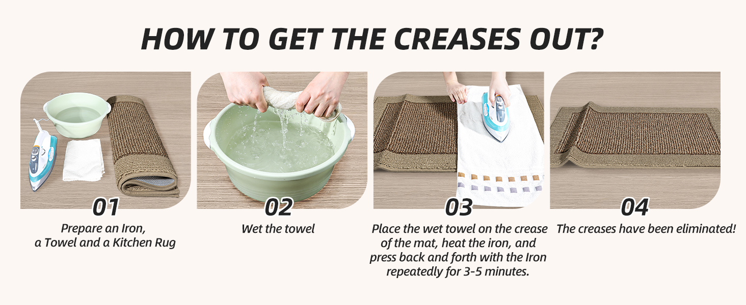 BEQHAUSE Kitchen Rugs and Mats Set of 2 Non-Slip Kitchen Mats for Floor, Absorbent and Stain Resistant Kitchen Runner, Machine Washable Rugs for Kitchen, Laundry & Sink, 24