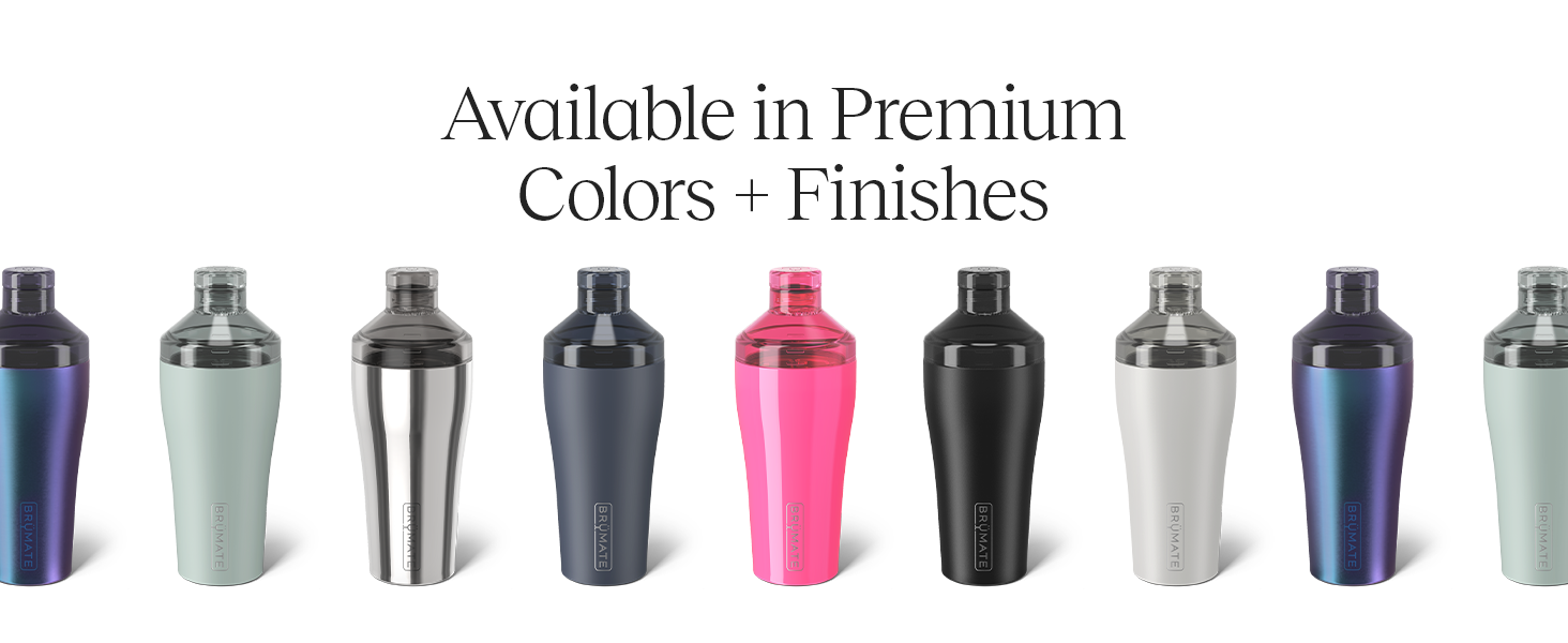 BrüMate Cocktail Shaker 22oz Insulated Stainless Steel Shaker - 100% Leakproof - No Condensation (Matte Black)