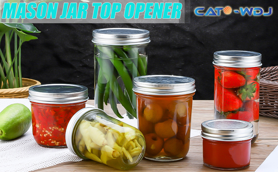 Mason Jar Opener for Canning Lids No Lid Dents or Damage,Multi-Purpose for Bottle Opener and Various Lids Canning Jar Opener,Easy Twist Manual Handheld Top Remover