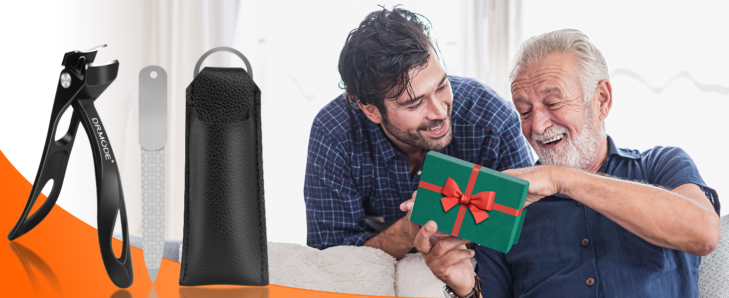 Ingrown Toenail Clippers, Edgy Nail Clipper for Thick Nails for Seniors, Slanted Nail Clippers for Men with Curved Blade, Heavy Duty Large Angled Fingernail Clipper with Wide Jaw