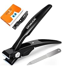 Ingrown Toenail Clippers, Edgy Nail Clipper for Thick Nails for Seniors, Slanted Nail Clippers for Men with Curved Blade, Heavy Duty Large Angled Fingernail Clipper with Wide Jaw