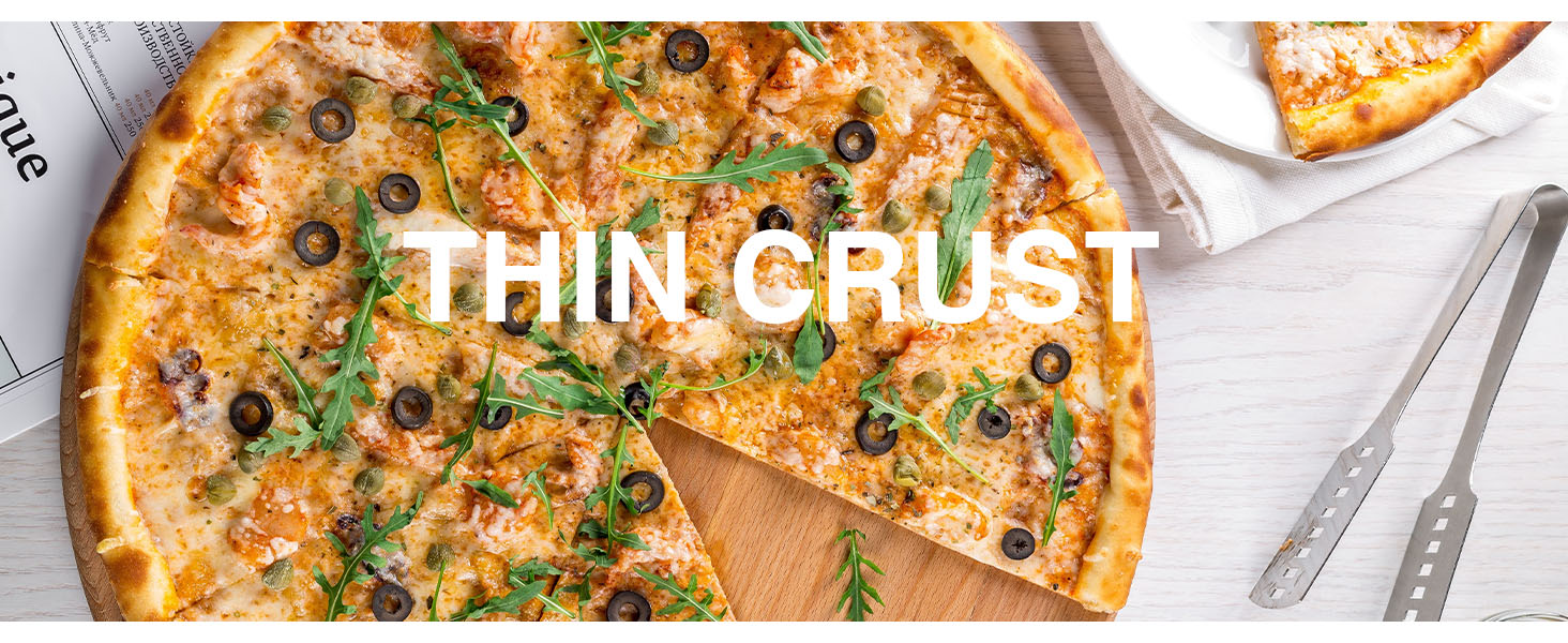 HONGBAKE 2 Pack Pizza Pan 14 Inch with Holes, Rust-Free Nonstick Pizza Pan for Oven, 0.8mm Carbon Steel Perforated Pizza Tray with Wider Handles, Round Baking Sheet for Frozen & Homemade Pizza, Grey