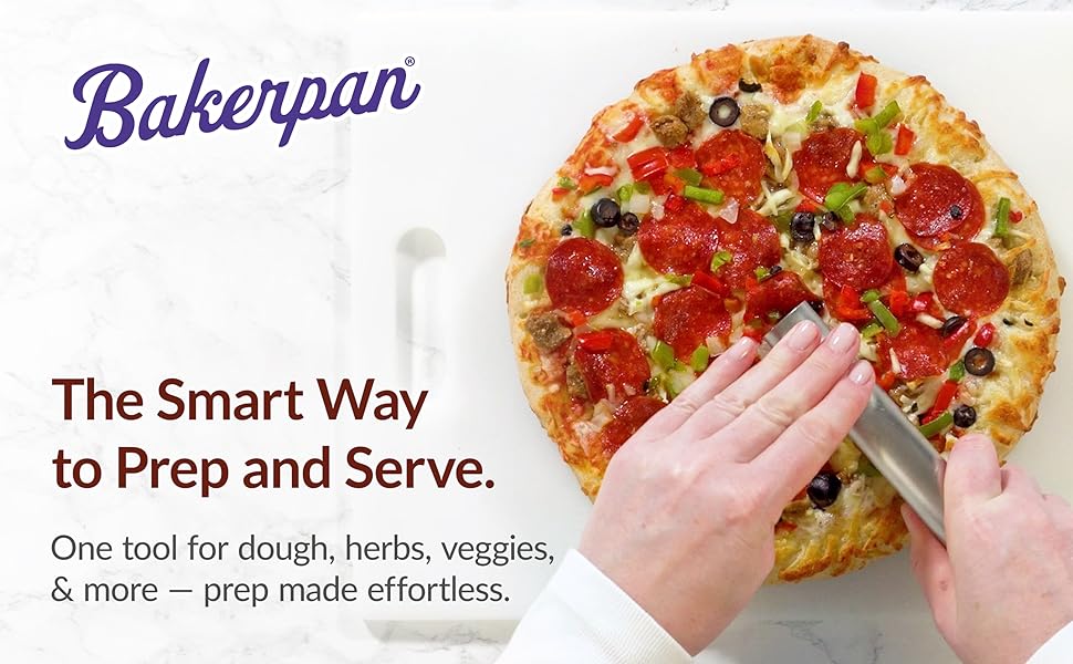 Bakerpan Stainless Steel Heavy Duty Dough Cutter, 3 Size Set - Metal Bench Scraper Kitchen Utensils, Chopper, Pizza and Pastry Cutter Tool, 10, 8, 6 Inch