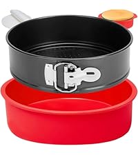 4 7 9 Inch Springform Pan Set of 3, Leakproof Cheesecake Pan with Protector, Nonstick Spring Form Pans for Cheesecake, Round Cake Pans Sets for Baking with Removable Bottom and 50Pcs Parchment Paper