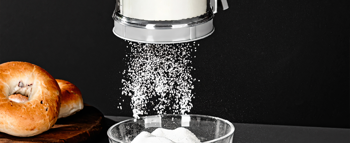 ‌3 Cup Flour Sifter, Sifter for Baking Sifter Handheld Baking Sieve Food-Grade Double-Filter Stainless Steel Flour Sifter Non-Rust Sifter used for Rapid Screening of Flour Apricot Flour Sugar Powder