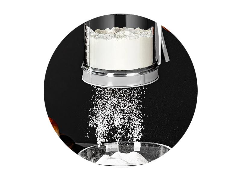 ‌3 Cup Flour Sifter, Sifter for Baking Sifter Handheld Baking Sieve Food-Grade Double-Filter Stainless Steel Flour Sifter Non-Rust Sifter used for Rapid Screening of Flour Apricot Flour Sugar Powder