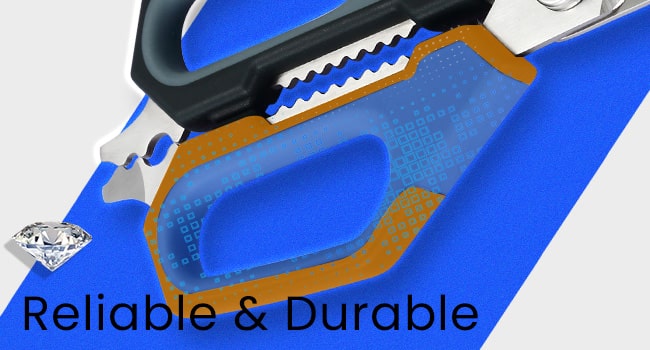 Sharp Nordic-Style Kitchen Shears Soft Comfort Handle, All Purpose Scissors with Herb Stripper, Detachable Cooking Scissors, Micro-Serrated Blade for Food Chicken Meat Herb Packaging