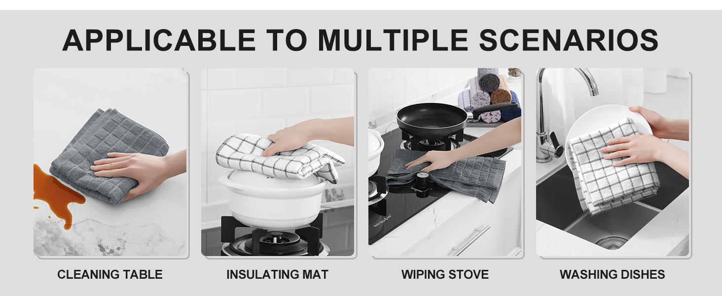 Homaxy Premium Cotton Kitchen Towels 16