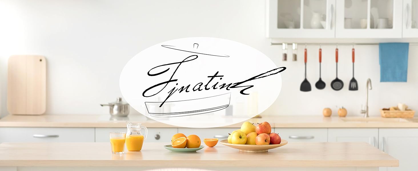 FJNATINH Silicone Wok Spatula,Turner,Ladle,Skimmer Set,Wok Tools, Wok Utensil,Non Stick Heat-Resistant Stainless Steel Cooking Utensils BPA Free Kitchen Utensils Cookware, Pack of 4,Black