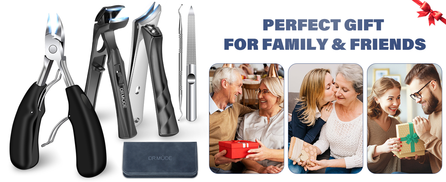 2026 Toenail Clippers for Thick Toenails for Seniors, Angled Head Large Toe Nail Clippers Set for Men, Heavy Duty Ingrown Toenail Clippers with Long Handle, Ultra Sharp Slanted Nail Cutter Wide Jaw